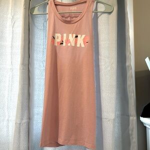 Pink by Victoria’s Secret tank top. Pink with tropical flowers.